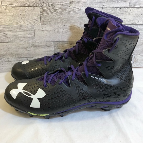 Under Armour UA Highlight Clutch-fit MC Football Cleats Black/Purple Size 16 main image 6
